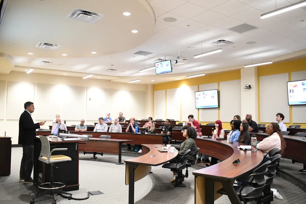 Southern Miss GTEC scholars attending a classroom presentation